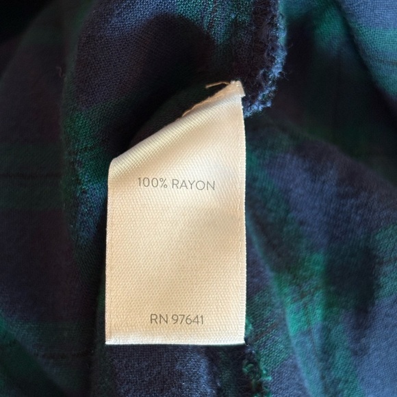 J. Jill Green and Blue Plaid Blouse super cozy and soft.  Size Medium - Picture 5 of 6